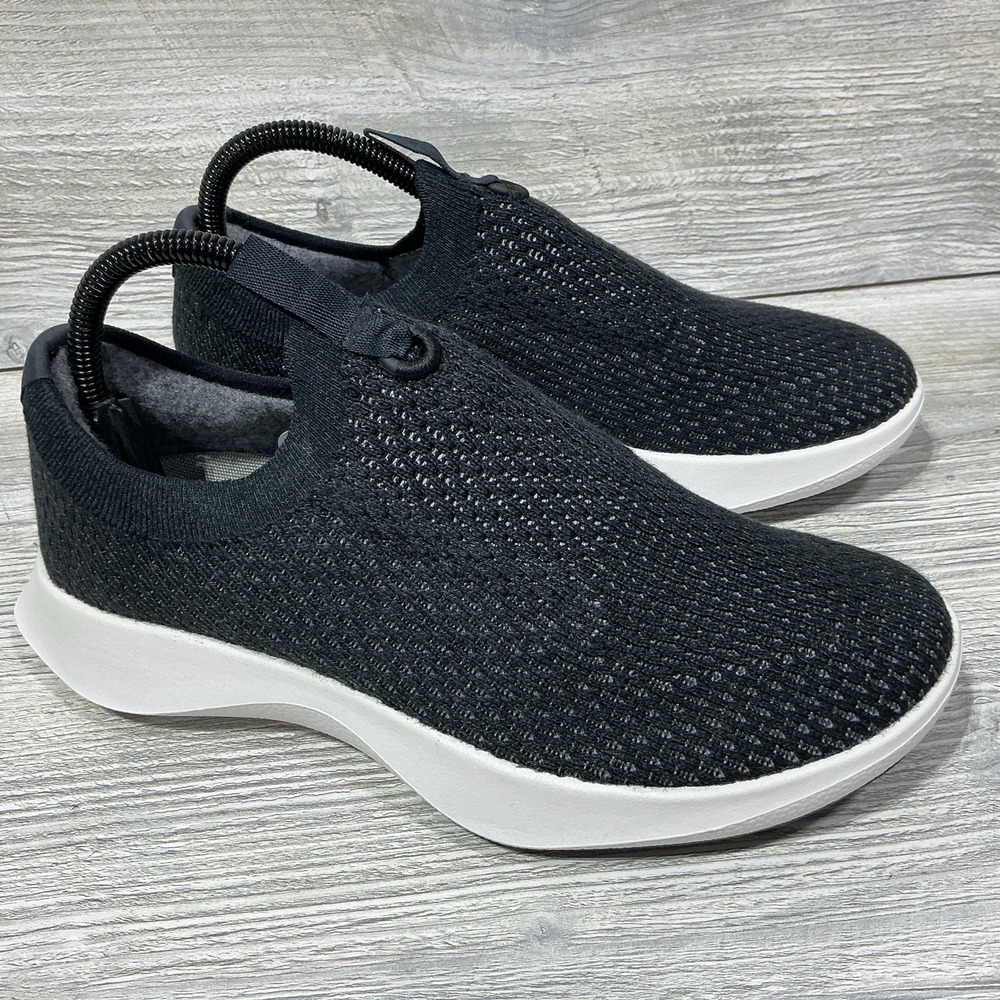 Allbirds Tree Dasher Relay Blizzard Womens Black Slip On Athletic Shoes Size 7.5